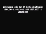 (PDF Download) Volkswagen Jetta Golf GTI (A4) Service Manual: 1999 2000 2001 2002 2003 2004