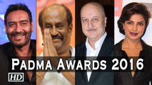 Padma Awards 2016 Rajinikanth Anupam Kher and Ajay Devgn Honoured