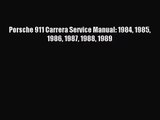 (PDF Download) Porsche 911 Carrera Service Manual: 1984 1985 1986 1987 1988 1989 PDF