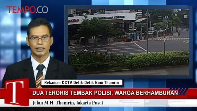 Rekaman CCTV: Dua Teroris Tembak Polisi, Warga Berhamburan