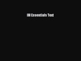 (PDF Download) IM Essentials Text PDF