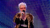 Kelly Fox shocks and rocks! Britains Got Talent 2013 Kiss My Ass