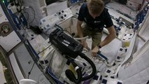 Saturday cleaning day on Space Station