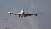 Boeing 747-8 BBJ crosswind landing Qatar Amiri A7-HJA @ Euroairport MLH/BSL LFSB Big Planes