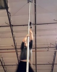 #Dancer Climbs Up Pole