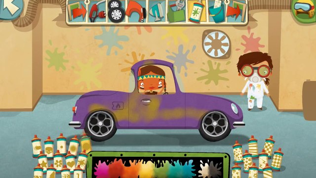 Çizgi film Tamirci Kız En hızlı yarış arabası oto bakımı