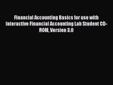 Financial Accounting Basics for use with Interactive Financial Accounting Lab Student CD-ROM