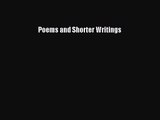 (PDF Download) Poems and Shorter Writings PDF