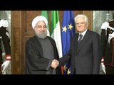 Roma - Il Presidente Mattarella incontra il Presidente dell'Iran Rouhani (25.01.16)