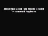 (PDF Download) Ancient Near Eastern Texts Relating to the Old Testament with Supplement Read