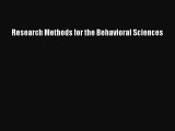 (PDF Download) Research Methods for the Behavioral Sciences Download