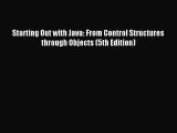 (PDF Download) Starting Out with Java: From Control Structures through Objects (5th Edition)