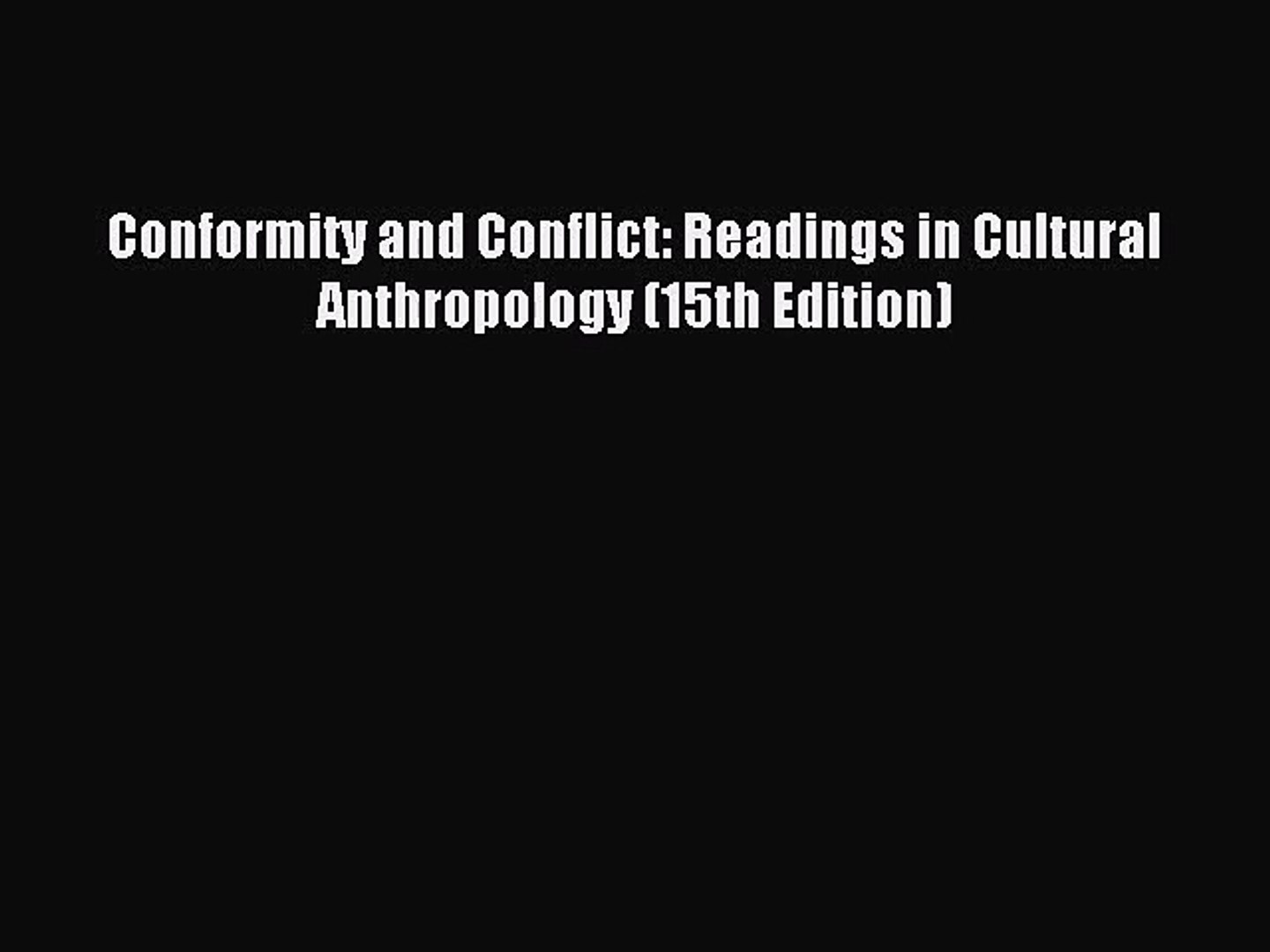 Conformity And Conflict 14th Edition Pdf