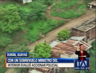El Ministro del Interior evaluó el accionar policial con un sobrevuelo