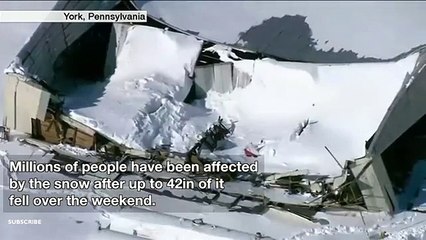Roofs collapse under weight of snow in US - BBC News (FULL HD)