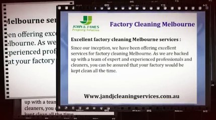 Factory Cleaning Melbourne