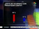 Población venezolana, contra privatización de servicios y empresas