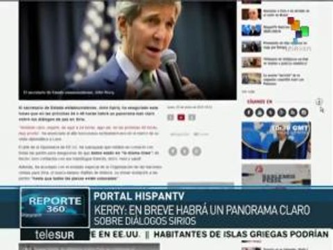 John Kerry dice que en breve se iniciarán diálogos de paz en Siria