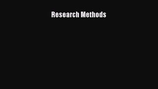 [PDF Download] Research Methods [Download] Online