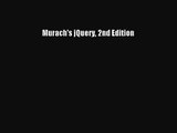 (PDF Download) Murach's jQuery 2nd Edition PDF