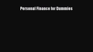 (PDF Download) Personal Finance for Dummies Read Online