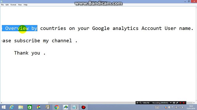 How to Check Audience Overview by countries on your Google analytics Account