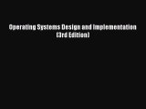 (PDF Download) Operating Systems Design and Implementation (3rd Edition) PDF