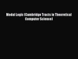 (PDF Download) Modal Logic (Cambridge Tracts in Theoretical Computer Science) PDF