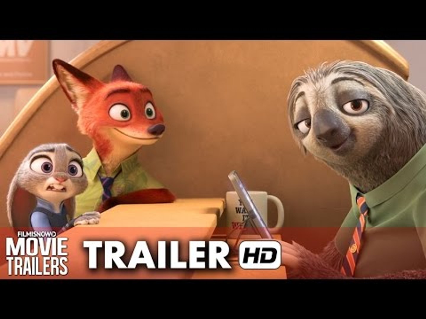 Zootopia Official Sloth Trailer #1 (2016) - Disney Animation [HD