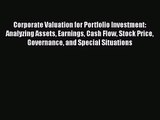 Corporate Valuation for Portfolio Investment: Analyzing Assets Earnings Cash Flow Stock Price