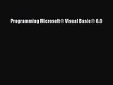 (PDF Download) Programming Microsoft® Visual Basic® 6.0 Download