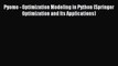 (PDF Download) Pyomo - Optimization Modeling in Python (Springer Optimization and Its Applications)