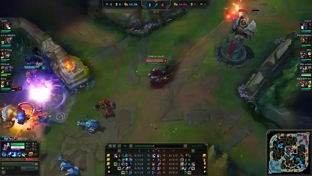 SKT T1 Faker - Yasuo vs Lulu - Bang, KR LOL SoloQ Highlights