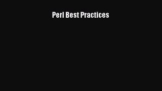 (PDF Download) Perl Best Practices PDF