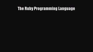 (PDF Download) The Ruby Programming Language PDF