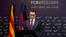 El portavoz del FC Barcelona anuncia los acuerdos de la Junta Directiva