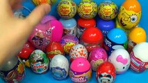30 surprise eggs!!! Disney CARS MARVEL SpongeBob HELLO KITTY Love Is ANGRY BIRDS Peppa Pig PONY eggs