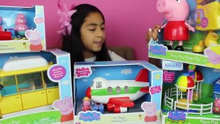 Peppa Pig Toys!! Speadboat Holiday Jet Campervan Playset Balloon Ride Peppa Pig|B2cutecupcakes  Funny So Much! Videos