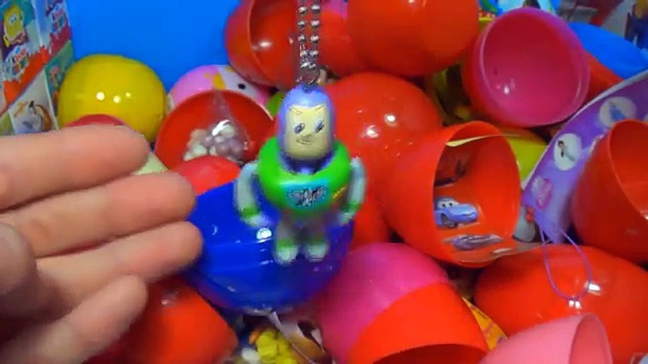 30 surprise eggs! Disney CARS MARVEL SpiderMan THOMAS SpongeBob HELLO KITTY Kinder ANGRY BIRDS