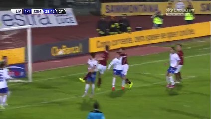 1-1 Martino Borghese Goal Italy  Serie B - 25.01.2016, Livorno Calcio 1-1 Calcio Como