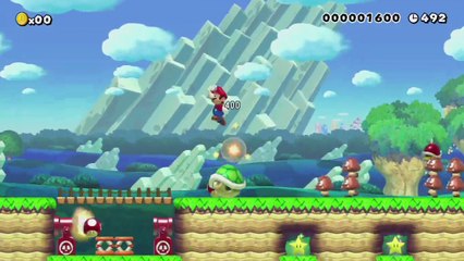 Super Mario Maker - Viewer Levels - Name: "Leaping Star Hill!" - ID: 30B9-0000-01A4-D440