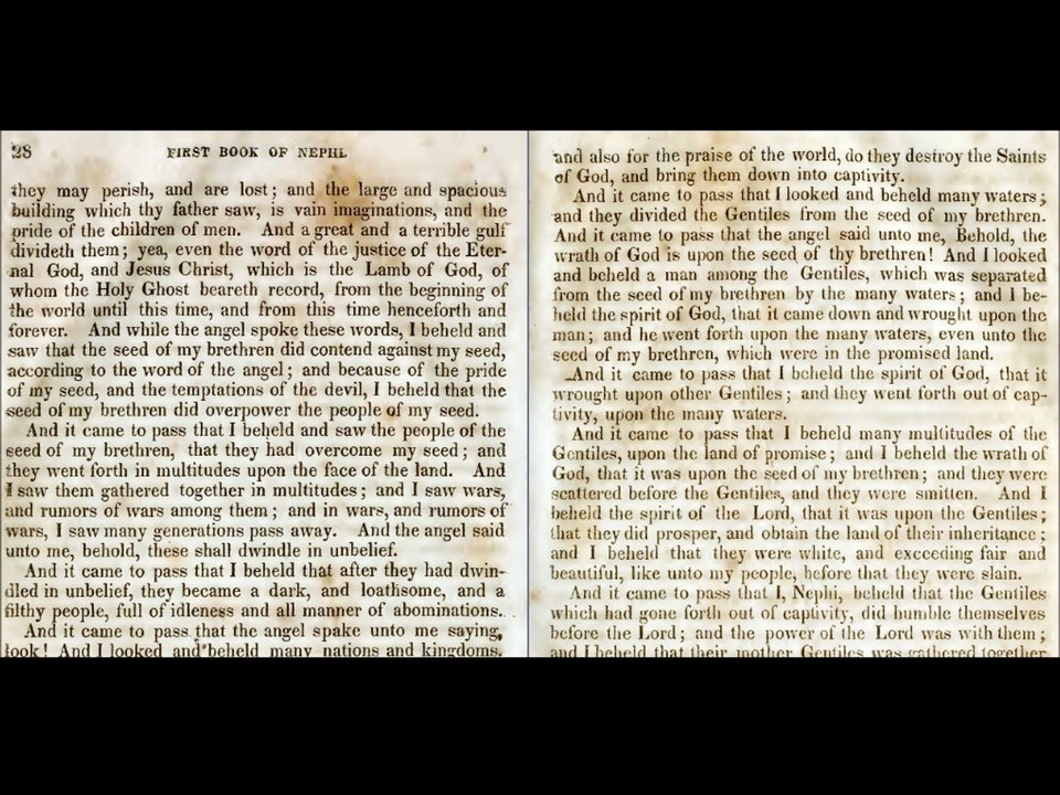 1830 Edition of the Book of Mormon Changed