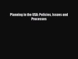 Planning in the USA: Policies Issues and Processes  Free PDF