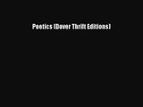 (PDF Download) Poetics (Dover Thrift Editions) Download