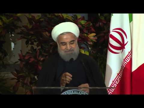 Roma - Dichiarazioni alla stampa Renzi - Rouhani (25.01.16)