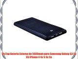 VicTop Bateria Externa de 5600mah para Samsung Galaxy S3 S4 S5 iPhone 4 4s 5 5c 5s