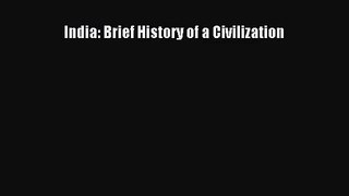 (PDF Download) India: Brief History of a Civilization Download