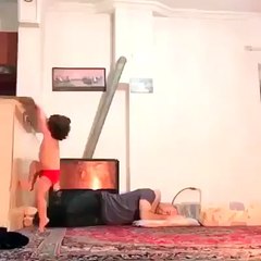 Amazing little boy jump