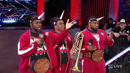 The Rock and The Usos lay the smackdown on The New Day Raw, Jan. 25, 2016