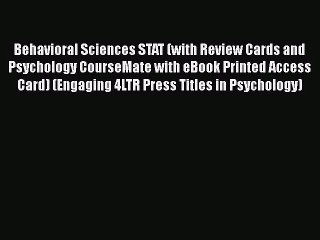 [PDF Download] Behavioral Sciences STAT (with Review Cards and Psychology CourseMate with eBook